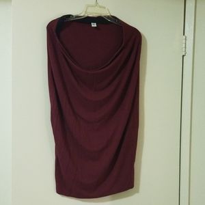 Burgundy Stretch Skirt